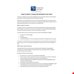 Character Witness Letter: A Reference for the Defendant - Boost Their Case example document template