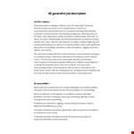 3D Generalist Definition example document template