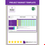 Project Budget example document template