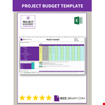 Project Budget example document template 