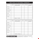 Create Efficient Workouts: Weekly Workout Template for Distance and Results example document template