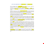 Vote of No Confidence Example example document template 