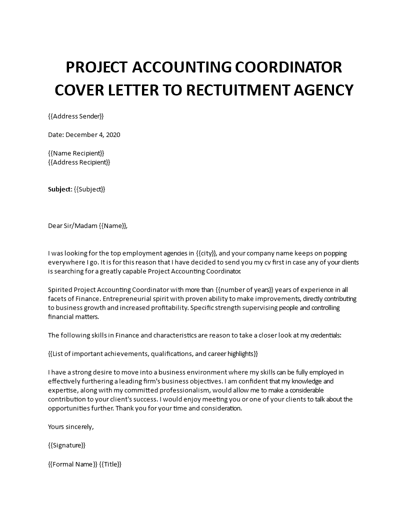 cover letter accounting position