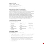Executive Chef Resume Sample example document template
