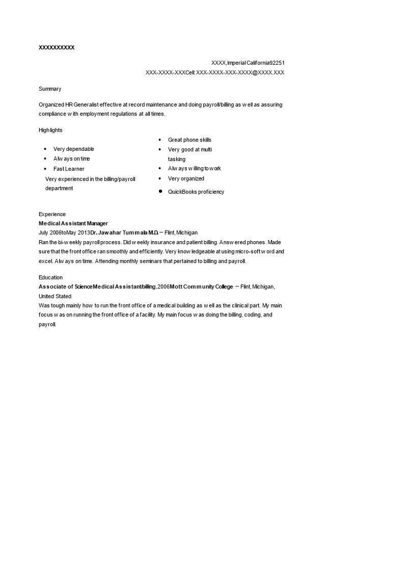 Medical Assistant Manager Resume medical-assistant-manager-resume