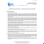 Construction Consultant Contract Template example document template