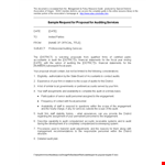 Effective Request for Proposal Template for Board and District Reporting and Auditing example document template