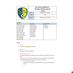 Football Club Meeting Agenda example document template