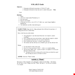 Smart Goals Template for Students: Track their Activities example document template