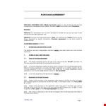 Customize Purchase Agreement Template for Aircraft | Seller & Purchaser Agreement example document template