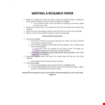 Writing A Research Paper example document template