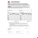 Employee Request example document template