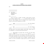 Letter of Intent to Purchase Property: Buyer and Seller Agreement example document template
