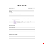 Email receipt template example document template