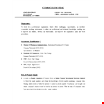 Mba Finance Fresher Resume example document template