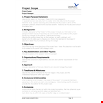 Project Scope Example - How to Describe and Provide a Project Scope Document example document template