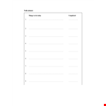 Daily Planner Template - Plan Your Day with Ease example document template