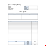Streamline Your Sales Process with Our Quote Template example document template