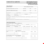 Commercial Property Rental Application - Simplify Your Business Rental Process example document template 
