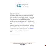 Send a Winning Congratulations Letter for Water Competition example document template