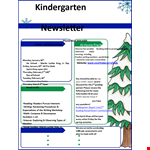 January Kinder Newsletter - Child Practice Tips & Activities example document template 