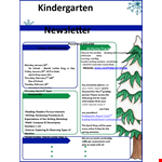 January Kinder Newsletter - Child Practice Tips & Activities example document template