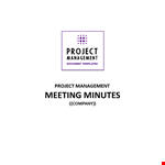 Project Meeting Minutes example document template