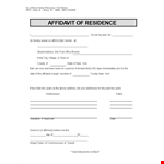 Get Your Proof of Residency Letter - Easy Process for Current Address Affidavit | County Approved example document template