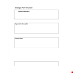 Create a Winning Strategy with Our Strategic Plan Template - Statement, Mission, and More Included example document template