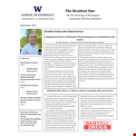 Resident Star Newsletter: Health, Clinical, and Pharmacy Updates for Resident Pharmacists example document template