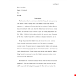 Literary Analysis Essay Template example document template