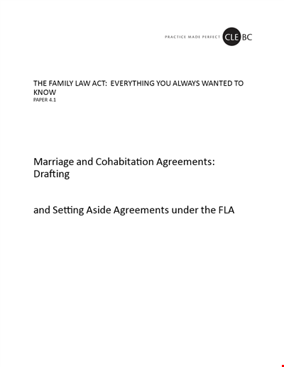 Marriage Cohabitation Agreement Template | Agreement, Property & Family