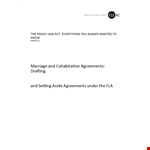 Marriage Cohabitation Agreement Template | Agreement, Property & Family example document template