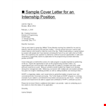 Job Internship example document template