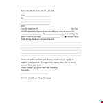 Jury Duty Excuse Letter Template - Request a Jury Duty Excuse Letter example document template