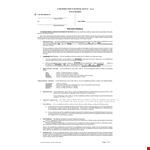 Standard Schedule example document template