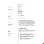 Experienced Sales and Retail Assistant with Exceptional Customer Service Skills example document template