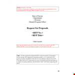 Create Winning Proposals with Our Request for Proposal Template example document template