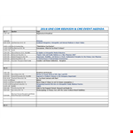 Reunion Event Agenda: Medicine, Breakfast, Welcome, Osteopathic example document template