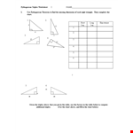Learn the Pythagorean Theorem with our Chart and Triple Examples example document template