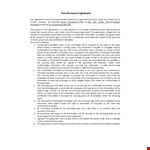 Create an ironclad Non Disclosure Agreement with our template example document template
