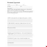 Create a Harmonious Home with Our Roommate Agreement Template - Agreed by All Tenants example document template