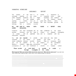 Hr Grievance Investigation - Hiawatha Homecare | Resolve Employee Issues example document template