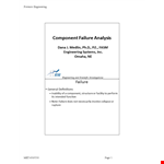 Component Failure Analysis Template example document template