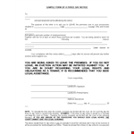 Sample Form Of A Three Day Notice example document template