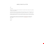 Sample Charity Thank You Letter example document template
