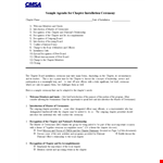 Installation Ceremony Agenda example document template