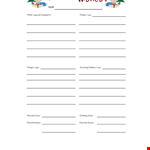 Favorite Grocery List Template example document template