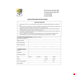 Job Application Form For Senior example document template
