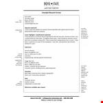 Printable Sample Resume Format example document template